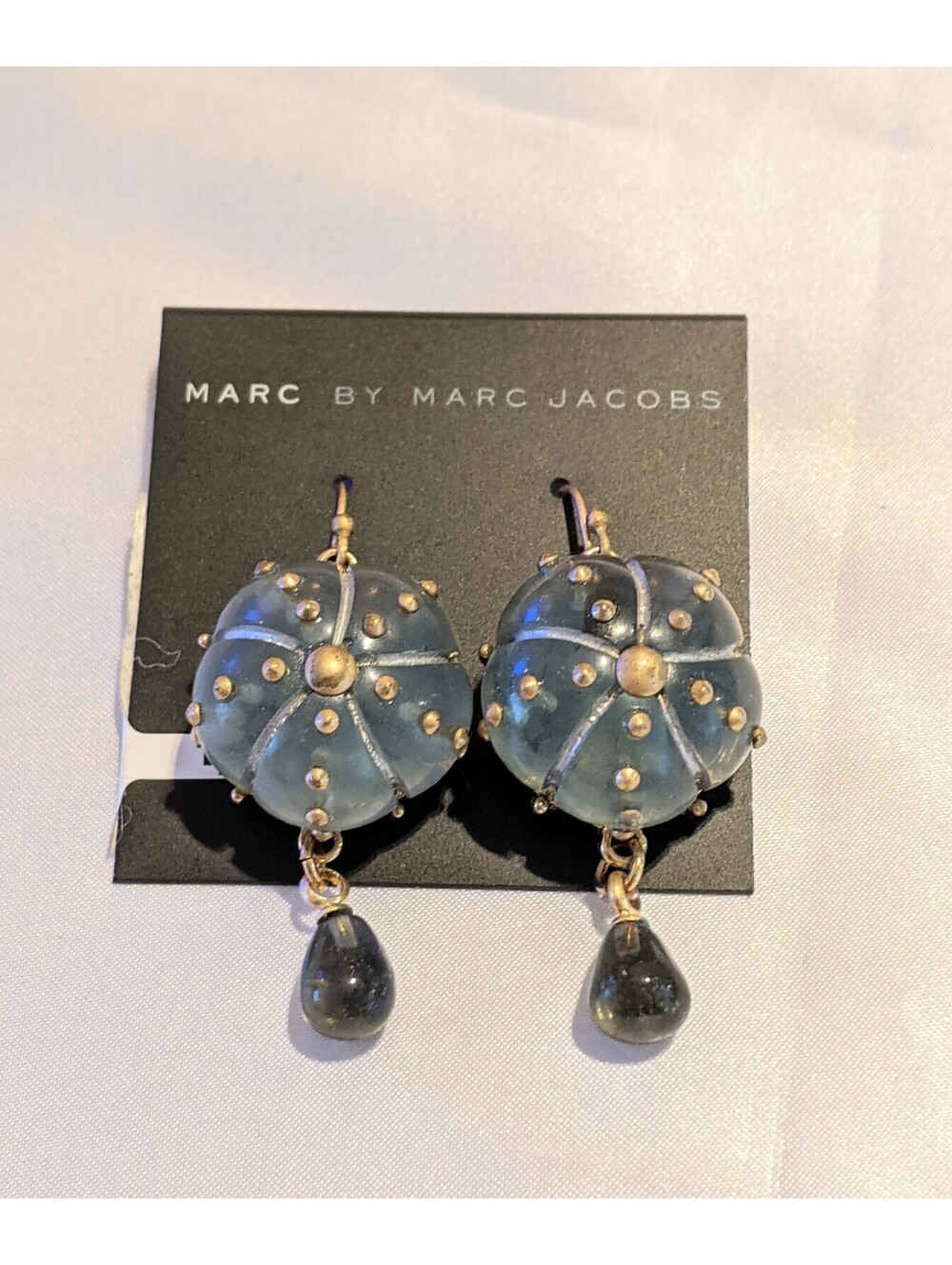 Marc By Marc Jacobs Stylish Dangle Earrings Gold Tone Tiered 2" NWT